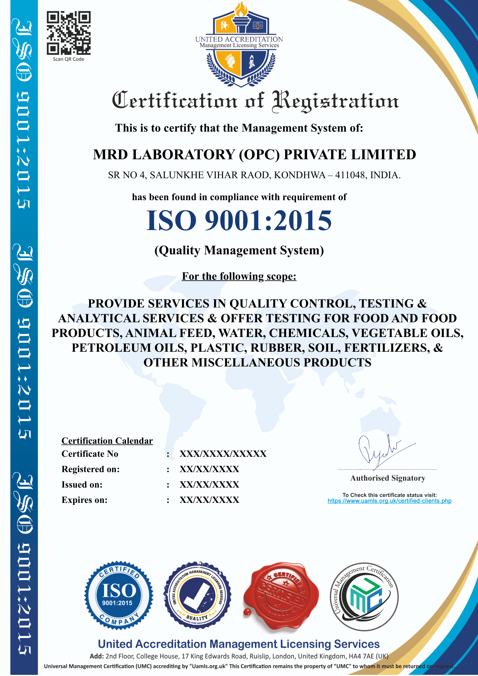 Certificate TC-7783 NABL